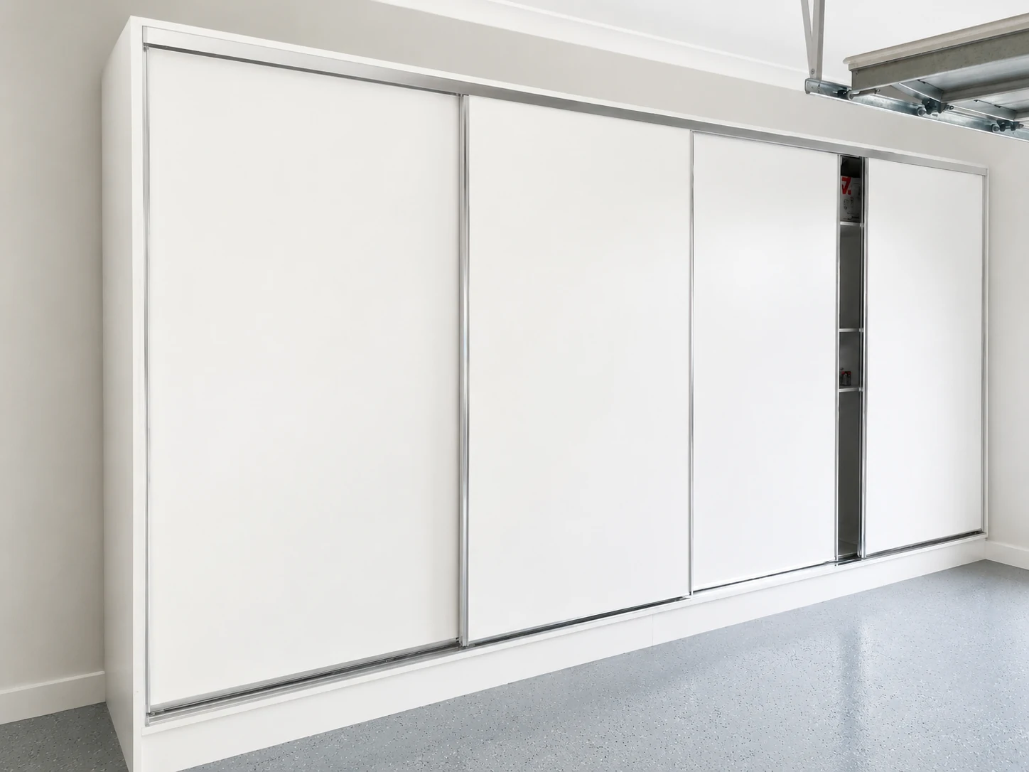Garage sliding storage cabinetry